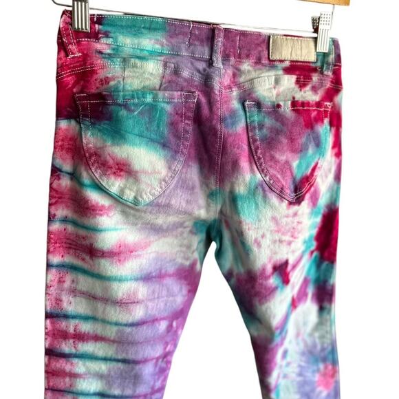 Monkey Ride Jeans Kids Upcycled Tie-Dye Pants Size: 13 - Picture 5 of 8